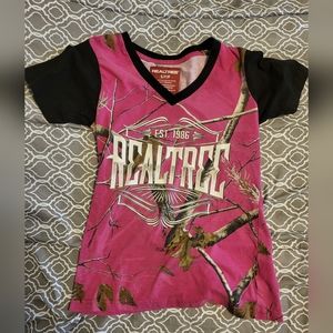 Pink and black camo realtree t-shirt